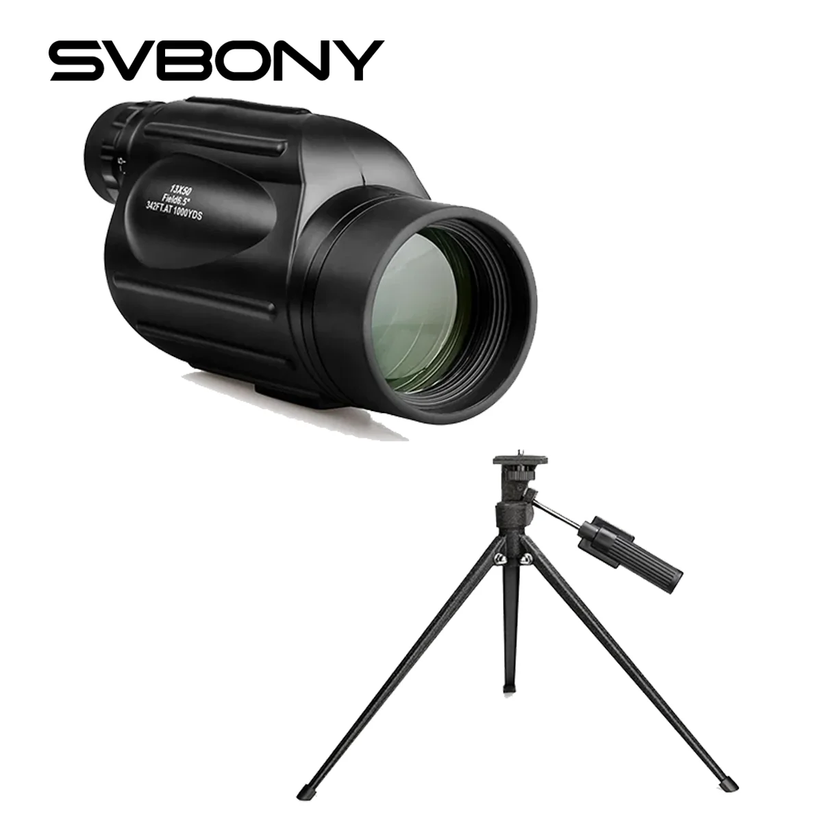 

SVBONY Monoculars SV49 13/10-30X50 Telescope Professional Binoculars Spyglass + SV153 Mini Tabletop Tripod For Camping Wildlife