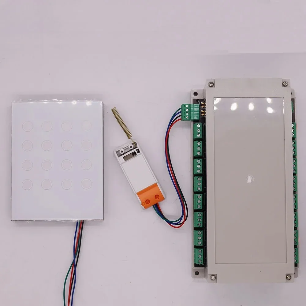 Din لوحة التتابع التحكم عن بعد 16 قناة وحدة الإخراج نسخة اللمس وحدة تحكم التتابع