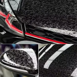 Carbon Fiber Film Glossy Black Car Body Film Forged Carbon Fiber Vinyl Wrap Film Self Adhesive Decal Sticker for Car Accessories