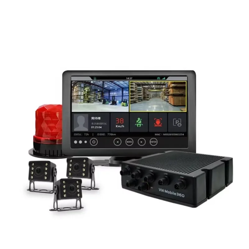 AI -Collision Warning System with Pedestrian Detection & 5G Card for Forklift Trucks & Engineering Vehicles (DC 12-48V)