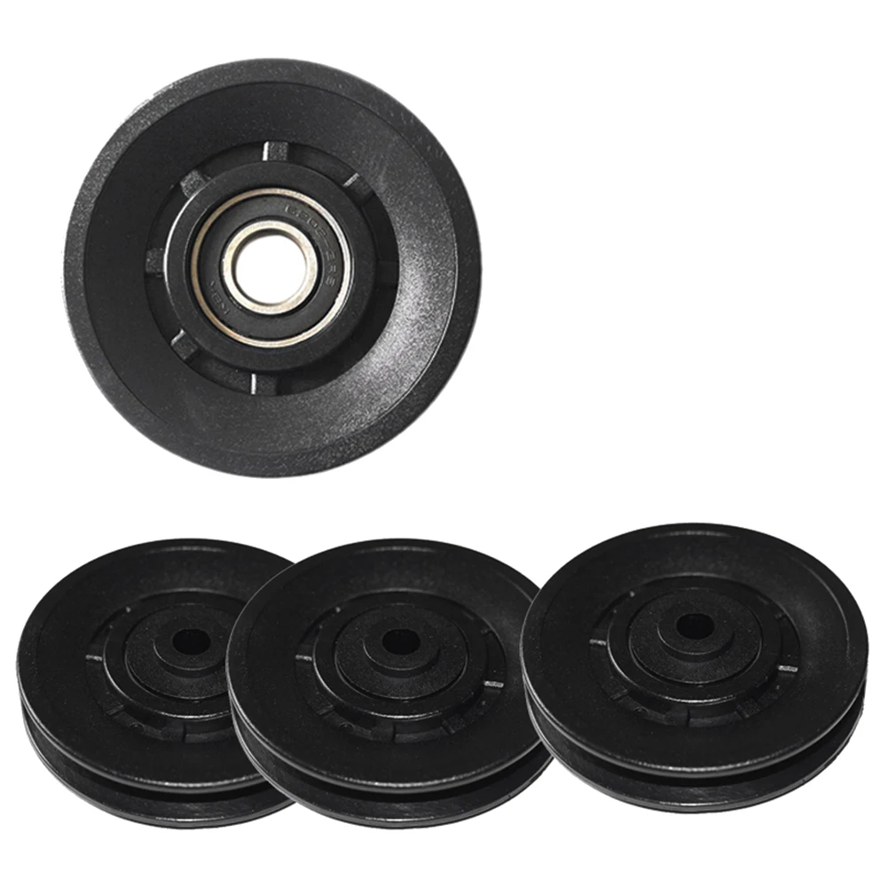 

4 Pcs Universal 90mm Diameter Wearproof Bearing Pulley Wheel Cable Gym Fitness Equipment