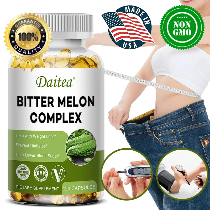 Bitter Melon - Non-GMO & Gluten-Free Extract - Supports Healthy Weight Management, Circulation, Vegetarian