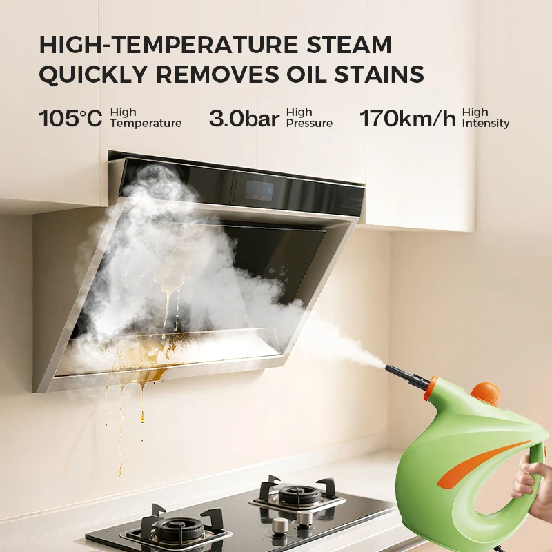 

2026 New Upgrade 1200W High Pressure Steam Cleaner 750ML Water Tank 105℃ Steam Physical Sterilization/Decontamination/Mites