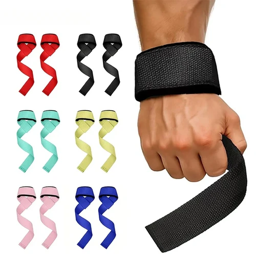 Imagen 2 del producto Correas de muñeca para levantamiento de pesas, entrenamiento de fuerza, ajustable, antideslizante, para gimnasio, Fitness, soporte para muñeca, banda de agarre deportiva