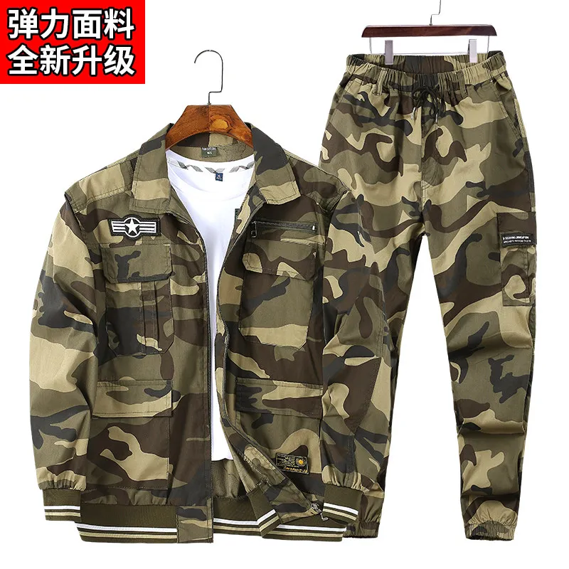 Unisex Lightweight Cotton Stretch Summer Workwear Set Durable Breathable Sweat Absorbing Uniform for and Workshop Use