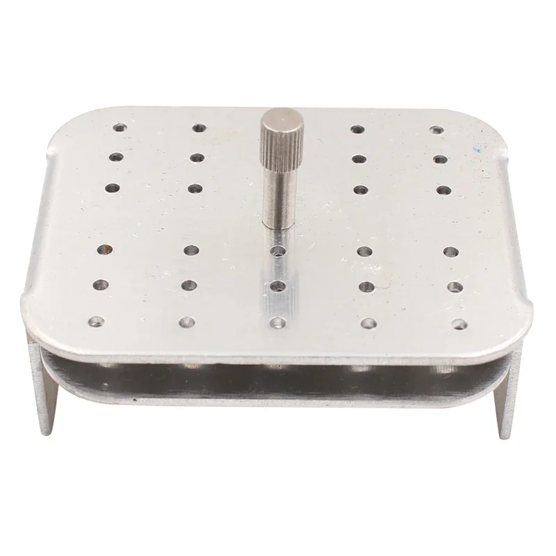 Aluminum Dental Disinfection Box Autoclave Sterilizer Case Burs Endo Files Holder 30 Holes for Burs Dentist Lab Instrument