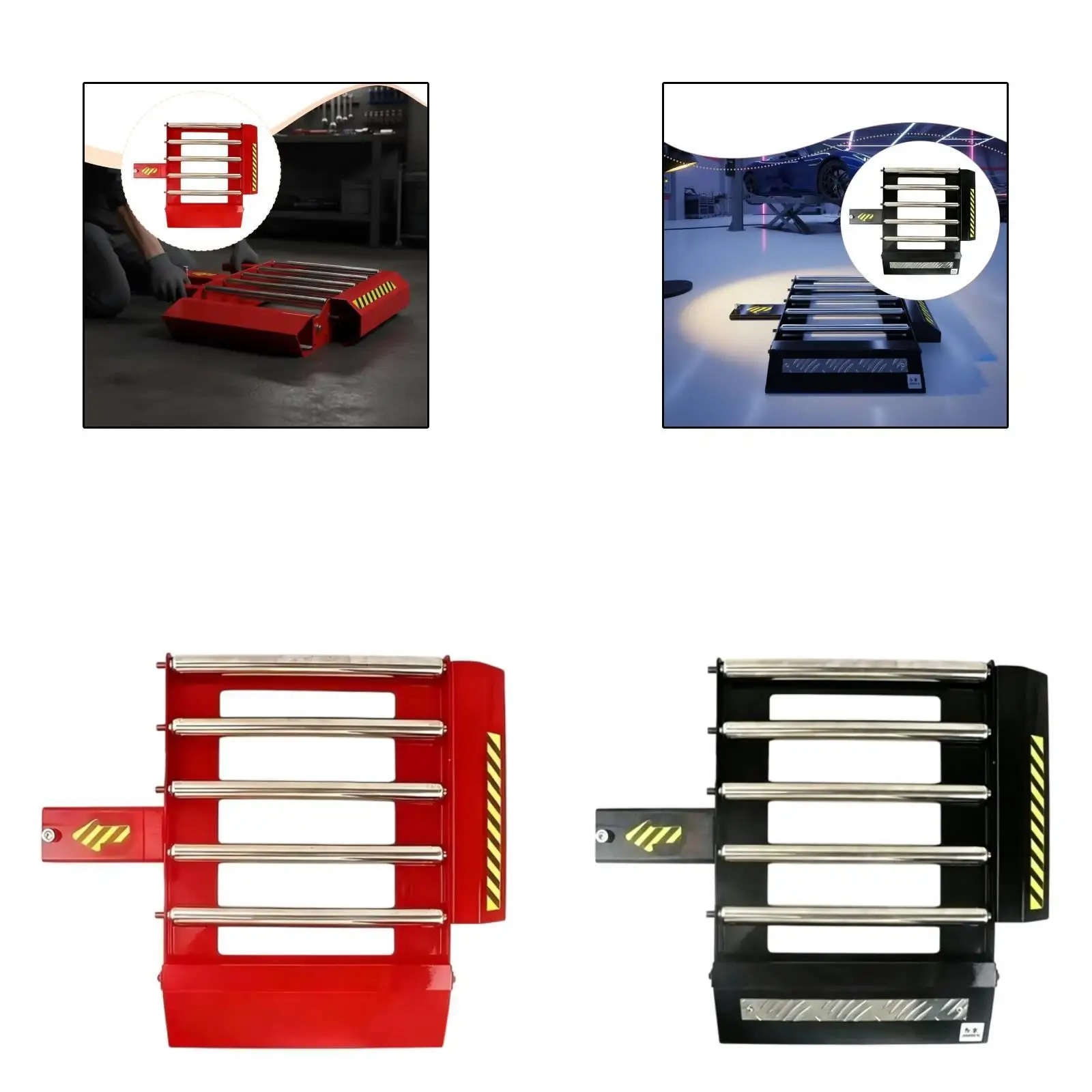 Durable Steel Tire Changer Base Auxiliary Roller Frame Ergonomic Double Ramp Guide for Efficient Tire Repair and Fitting