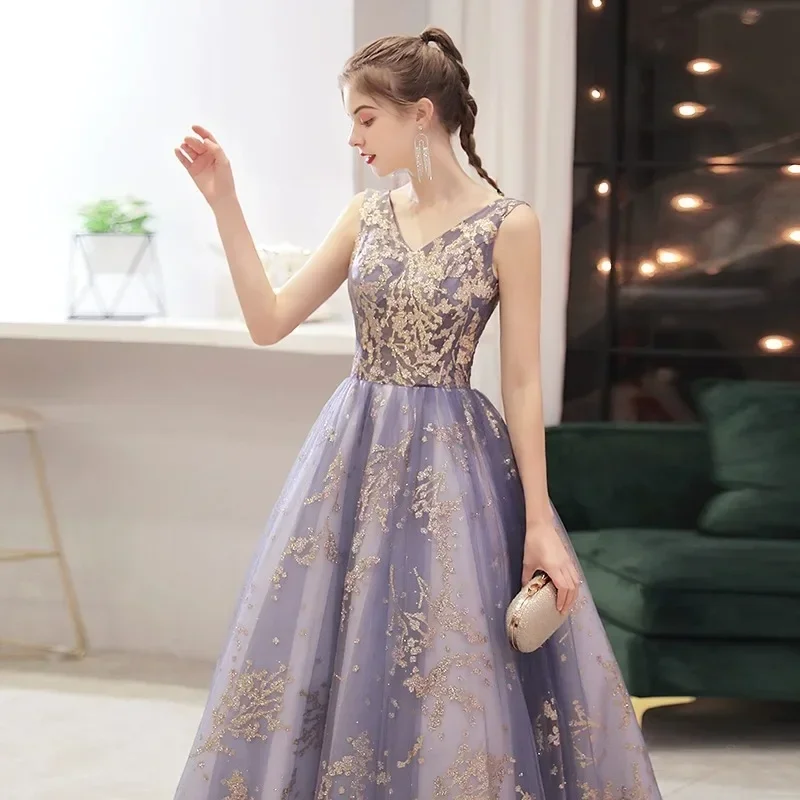 French Luxury Prom Dresses Sleeveless 2024 Elegant Long Prom Strap Evening Guest Party Women Dresses for Formal Occasions