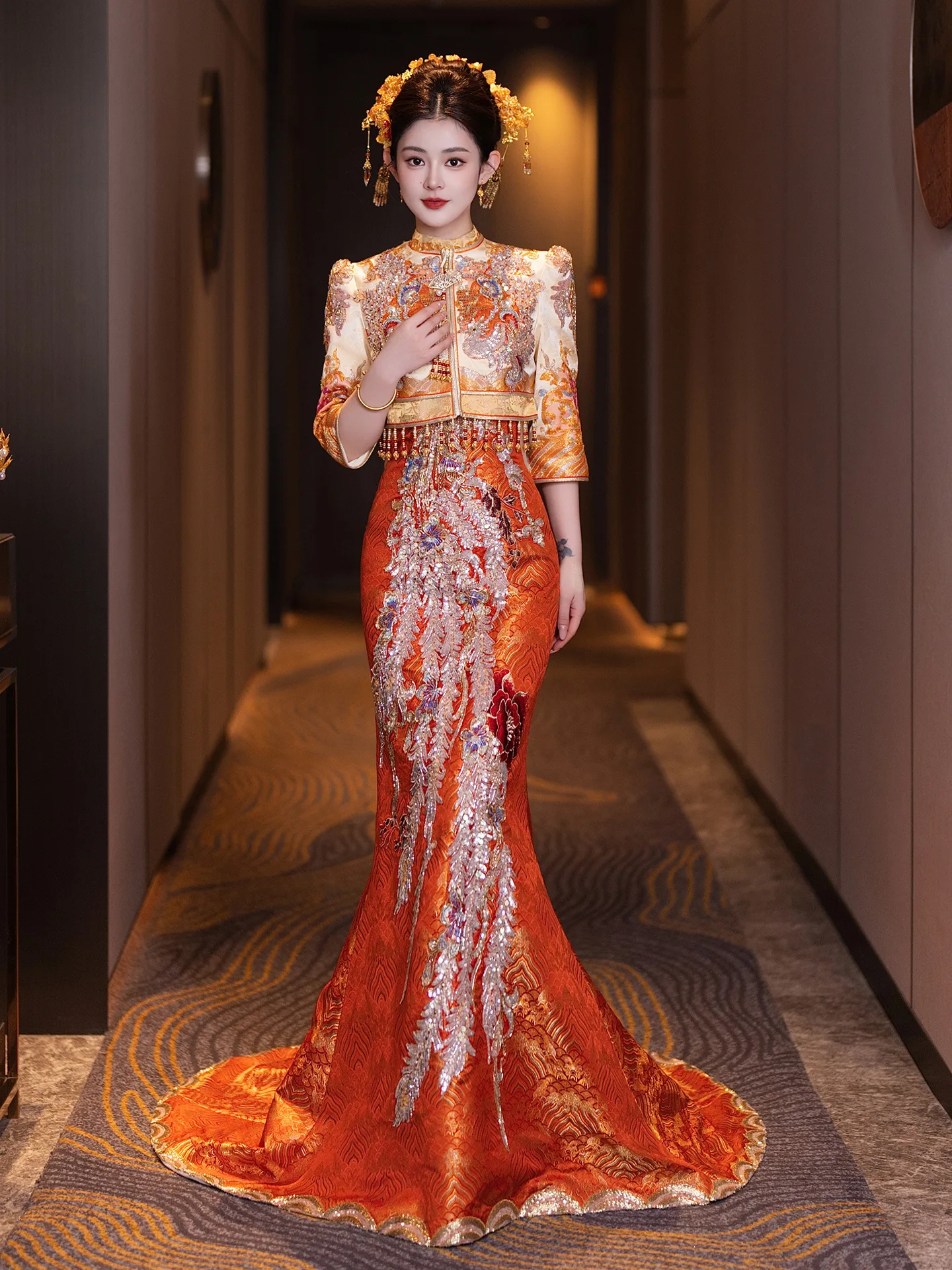

Dragon and Phoenix Embroidery 2026 New Spring Xiuhe Bridal Wedding Chinese Dress Heavy Industry Slimming Toast Dress