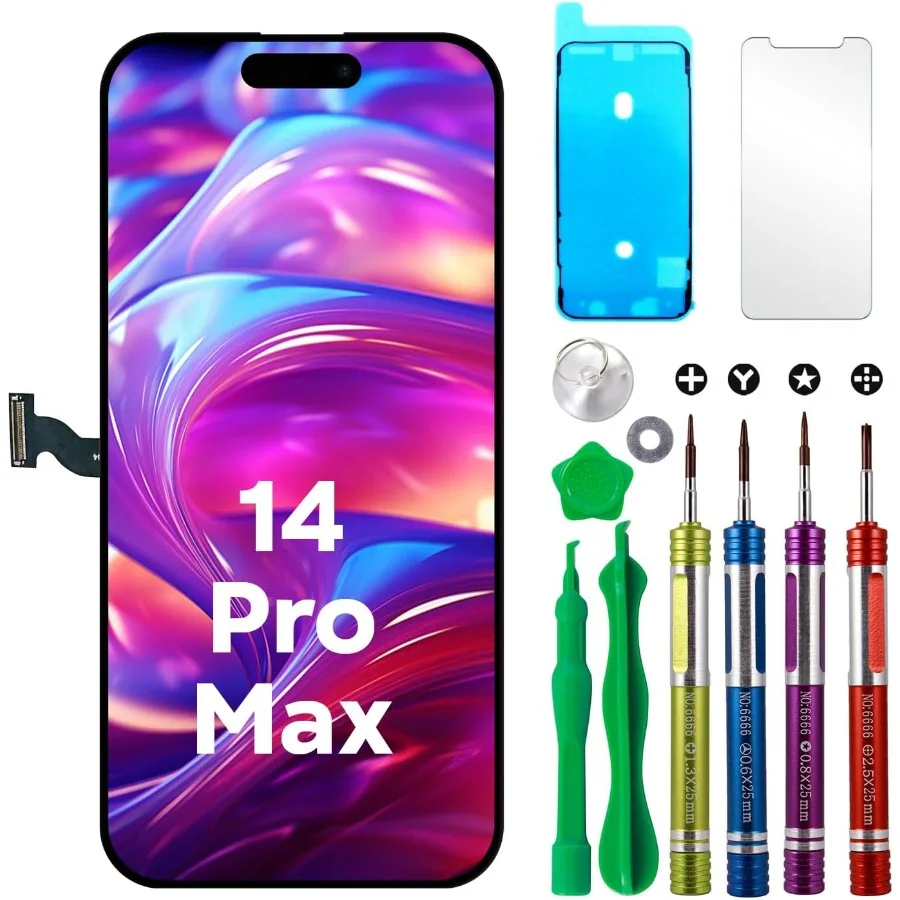 

Замена ЖК-экрана для iPhone 14 Pro Max 6,7 дюйма Модель A2651 A2893 A2896 A2895 A2894 3D Сенсорный экран Дигитайзер Rep
