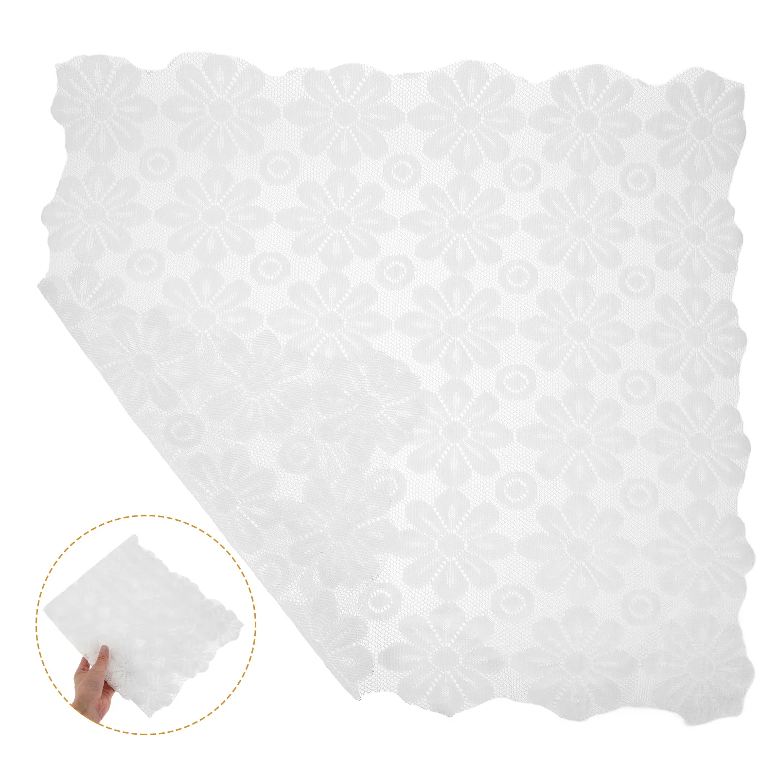 

Lace Hollow Out Microwave Tablecloth Sunflower Multifunctional Washer Refrigerator Coffee Machine Top Dust Water Resistant