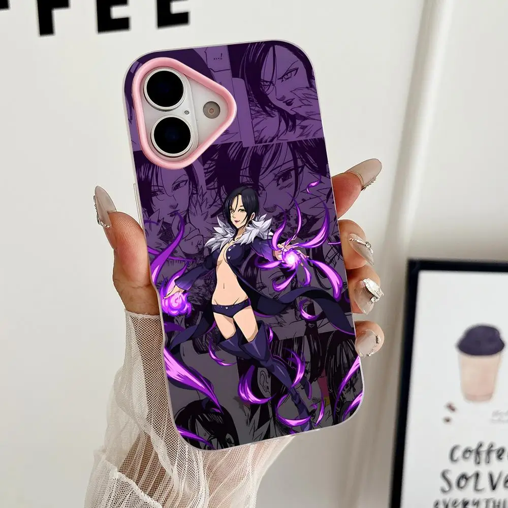 Seven Deadly Sins Merlin Phone Case for iPhone 17 16 15 14 13 12 11 Air Pro Max Plus Jelly Double layer Pink Cover - view 2