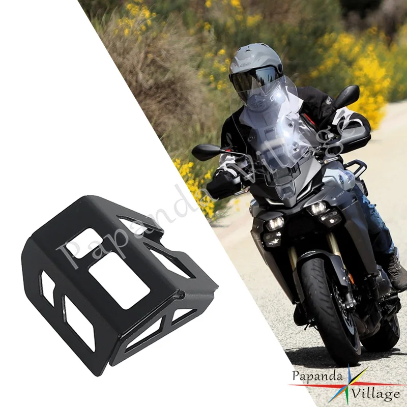 Aluminum Rear Brake Fluid Reservoir Cap Easy Install Original Position Fluid Level Inspection Cover For Yamaha Tracer 9 GT 2025