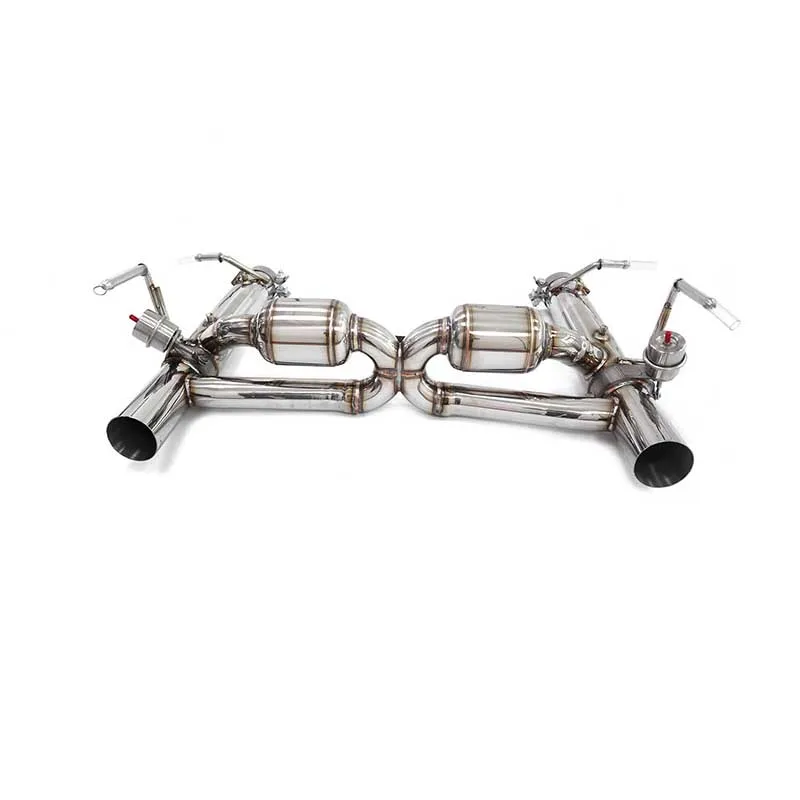 ING Stainless Steel Exhaust System Catback for Ferrari F8 3.9T Muffler With Valve High Flow Performance Auto Turning Pipe Parts