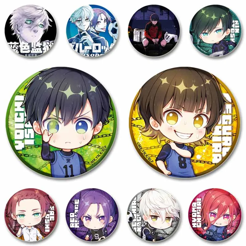 

Anime Blue Lock Badge, Cartoon Cosplay Badges, Backpack Jewelry Accessories, Anime Figure, Isagi, Bachira, Nagi, Karasu