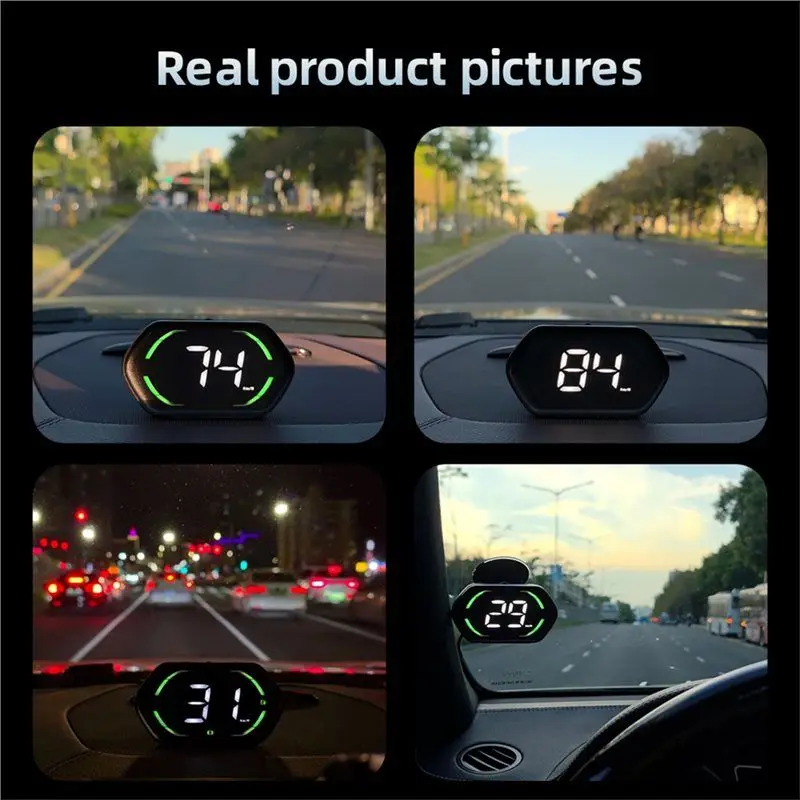 Universal GPS Speedometer,Car HUD Display With Large Screen & Speed Alarm Heads-Up Display For All Vehicles Warning