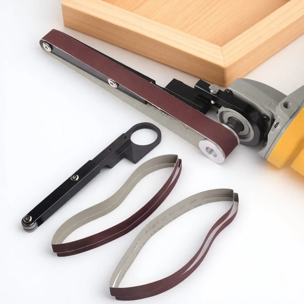 

Electric Belt Grinder Attachment Sand Belt Machine Angle Grinder Sander Modified Pipe Belt Sander for Power Tools Accessories