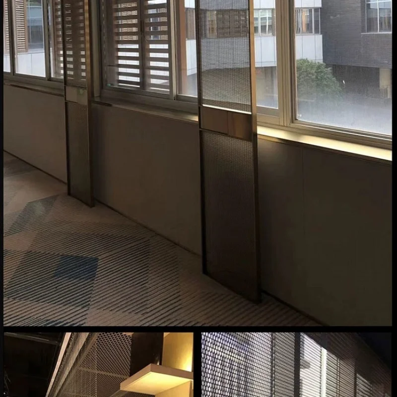 Custom. Hollow Partition Custom Simple Metal Stainless Steel Entry Screen Living Room Background Wall Style Decorative G