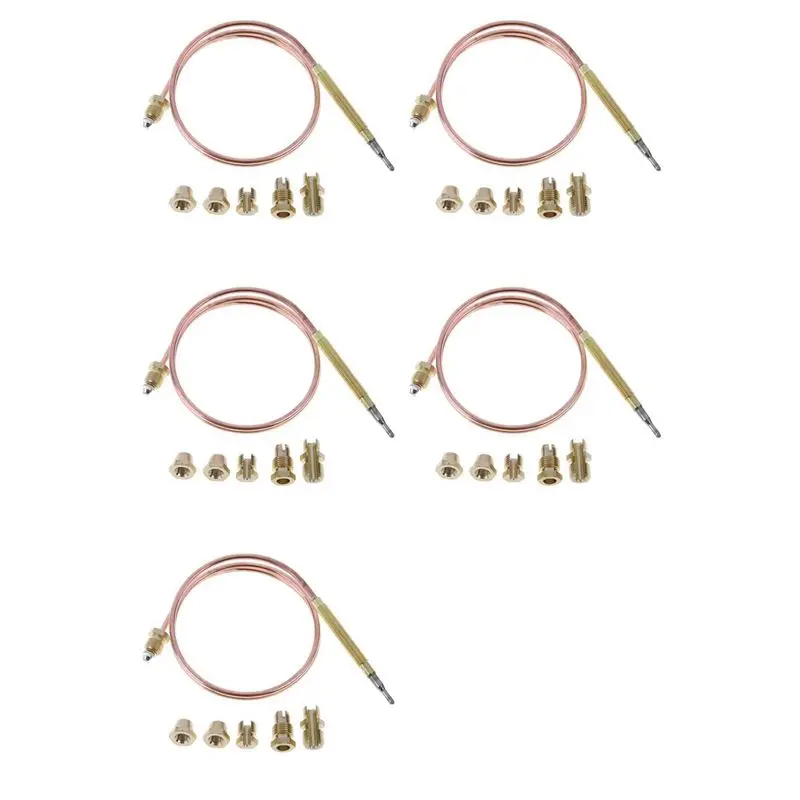 AB33-5 Set 60Cm Gas Stove Thermocouple Heater Part Burner Universal Fireplace Replace Adaptors Digital Temperature Controller