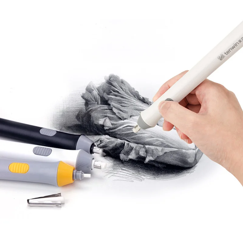 Electric Eraser Refills Replacement Core Set Thick and Fine Rubber Heads for Drawing Sketch School Supplies Students Kids