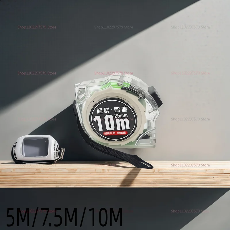 الذاتي قفل الفلورسنت الصلب شريط القياس عالية الدقة الليزر النافثة للحبر رمز صندوق حاكم واسعة اتسعت متر للبناء