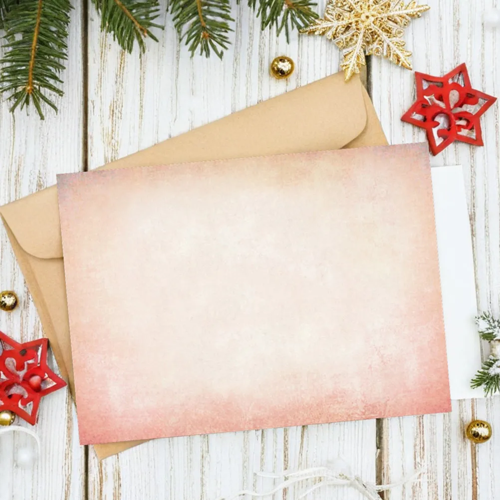 60Pcs Parchment Paper Vintage Retro Letter Paper Christmas Crafts Supplies A4 Double Sided Writing Printable