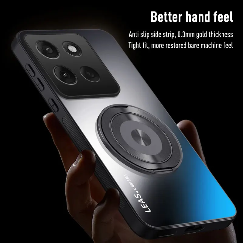 For Moto Edge 70 50 60 Fusion Pro Neo G85 G84 G35 G55 G75 G15 G56 G86 G67 Power Magnet Ring Stand Back Phone Case Protect Cover view 4