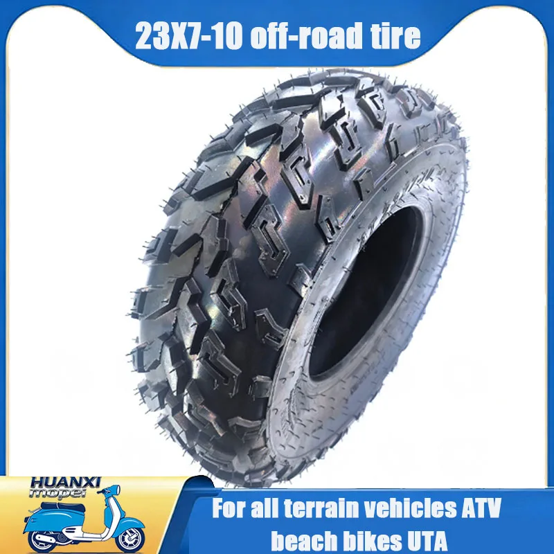 

10 inch front tires 4PLY 23 X 7-10 tires suitable for go kart, beach bike, off-road vehicle ATV Buggy. Off road use only