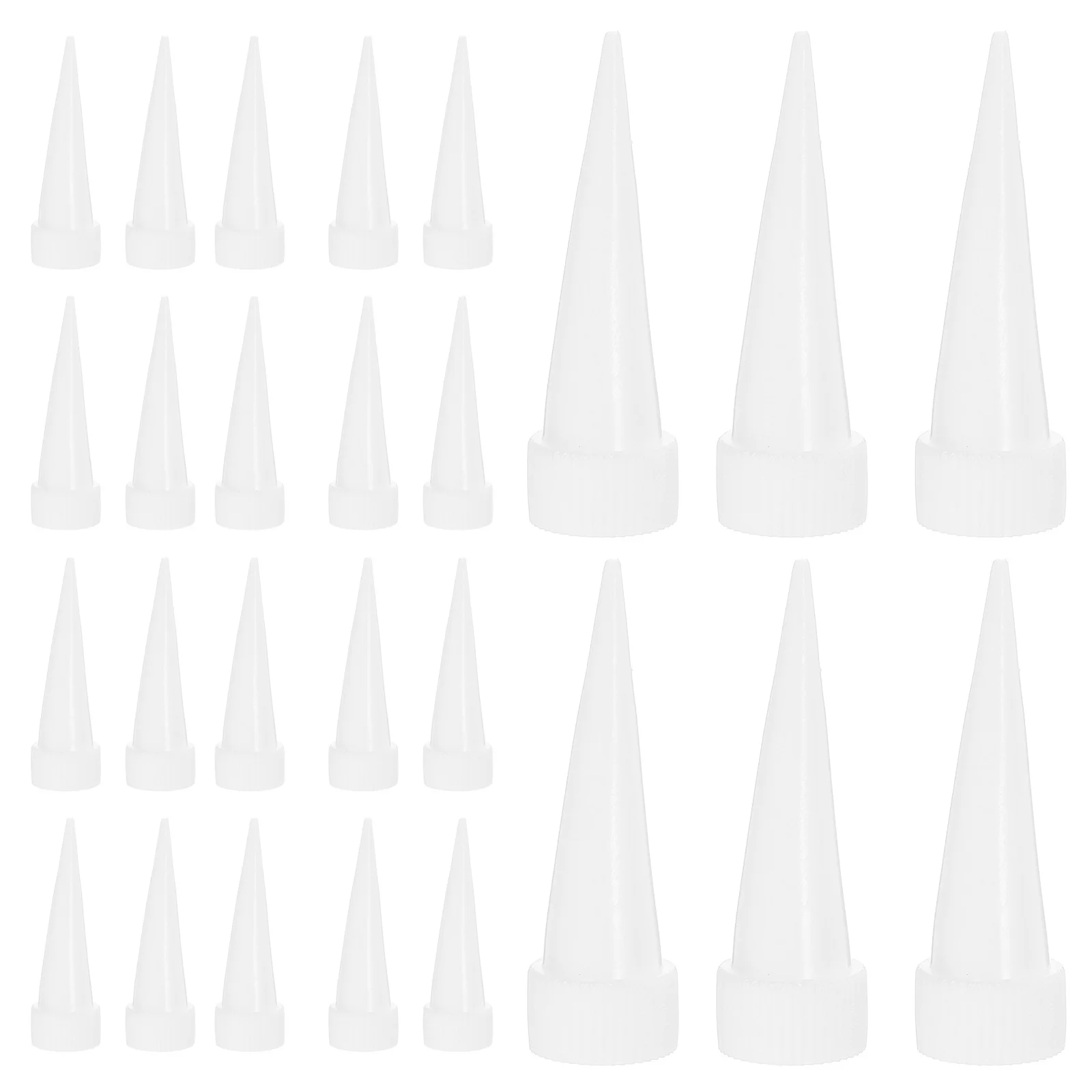 

100pcs Precision Glue Tips Reusable Caulk Nozzle Replacement For Caulking Kit Durable Plastic Caulking Tools Set
