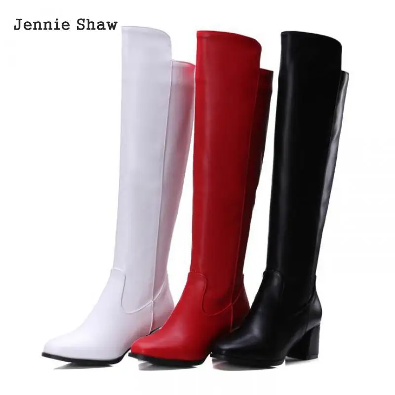 Female Red Long High Knight Knee High Cosplay Boots Shoes Sys-1407