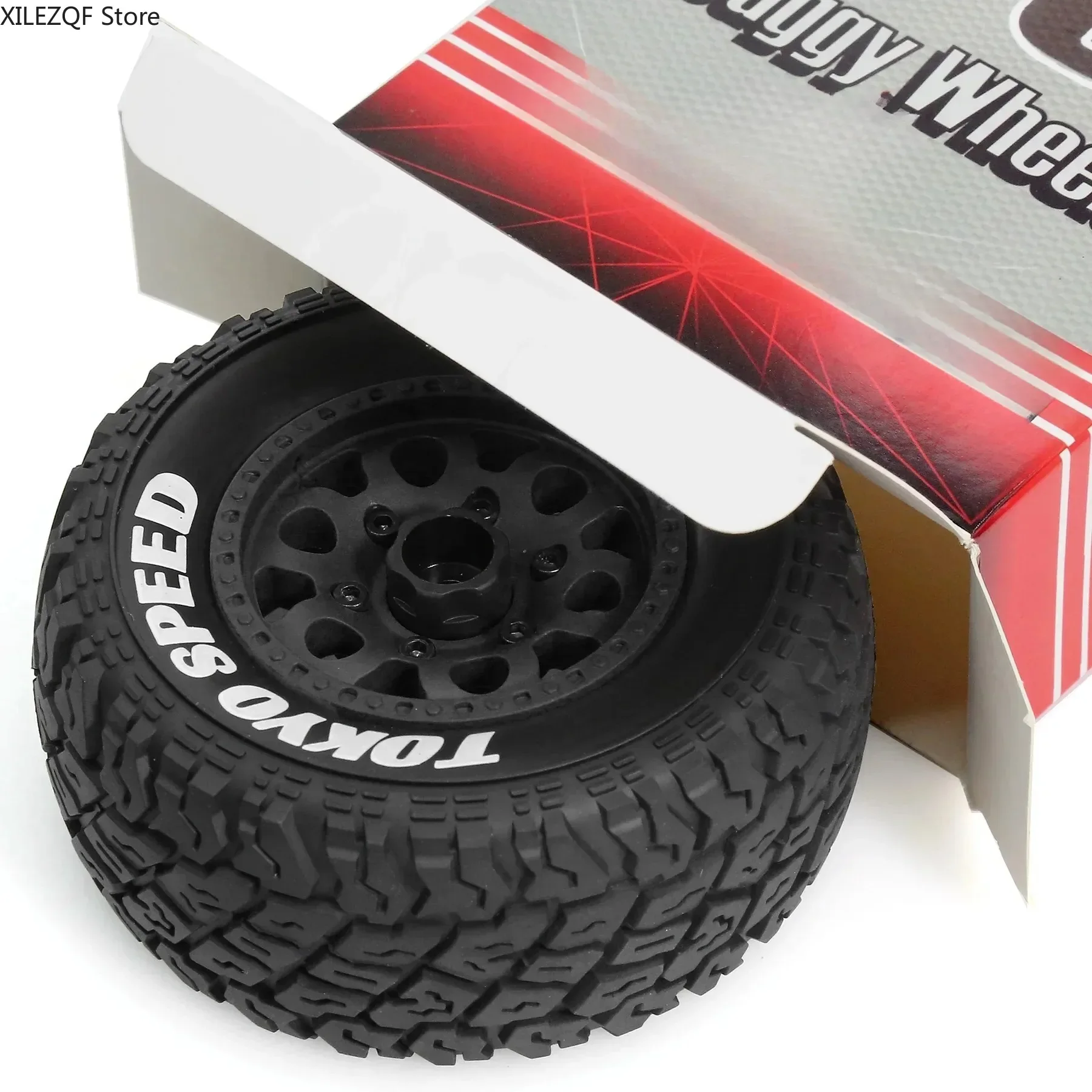 

Шины и диски 14 мм, 17 мм, шестигранные, для Slash, Arrma Senton, HuanQi 727, Vkar 10sc, Hpi RC Auto, 4 шт., 1/10, для короткоходных грузовиков, с креплением 12 мм