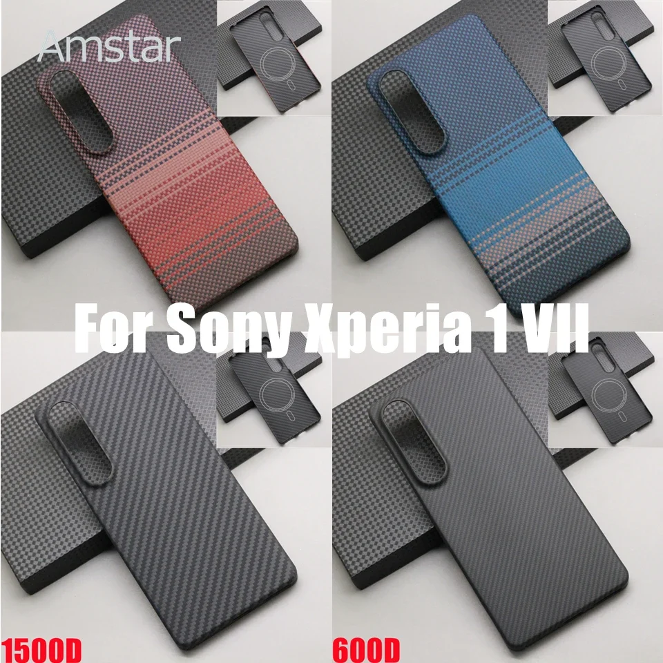 

Amstar Kevlar Aramid Fiber Magnetic Case for Sony Xperia 1 VII Magsafe Cover 1500D/600D Carbon Fiber Xperia 1 VII Magnetic Case