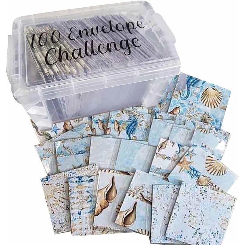 100 Envelope Challenge Box Set Engaging Savings Challenge Completes Set of 100 Envelopes for Financial Success for Child