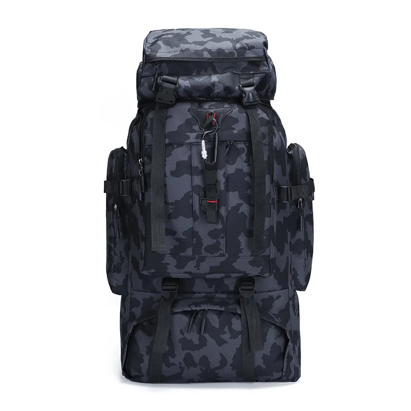 Large Capacity Outdoor Backpack Oxford Cloth Waterproof Camouflage Backpack 80L Travel Outdoor Camping Military Backpack