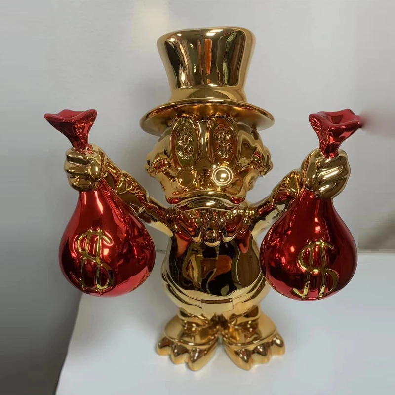 Customized Famous  Wholesale Electroplating Colorful Fiberglass Duck Statue Cartoon Game Figure Art Fiberglass Popeye Monopoly - view 5