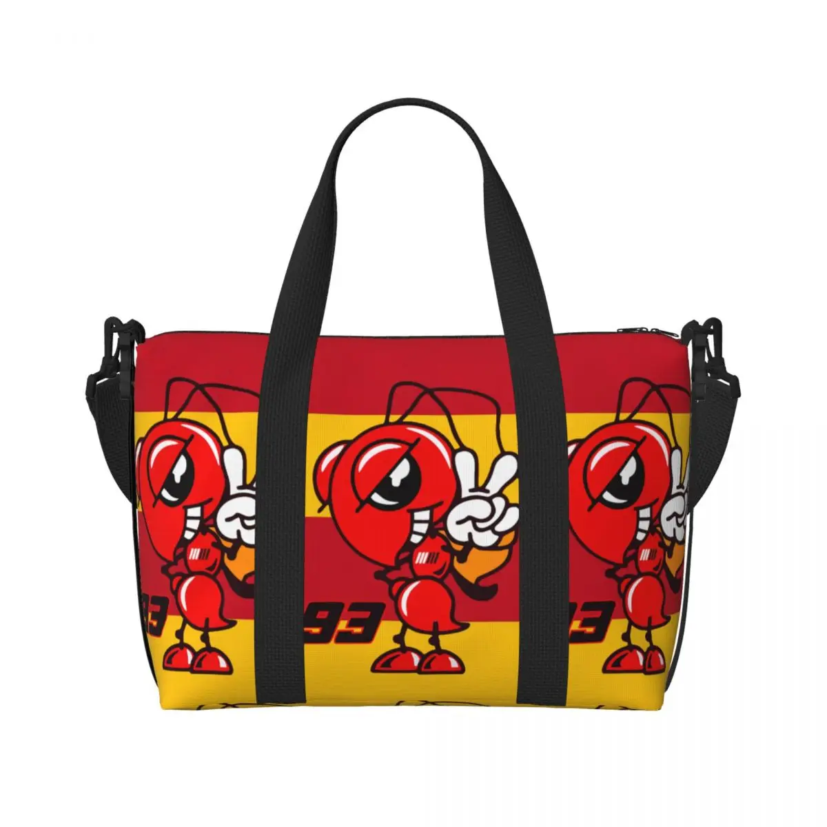 

Custom The Amazing Spaniard Racer M-Marcs Tote Bag Women Large Capacity Motor Beach Gym Shoulder Travel Bag