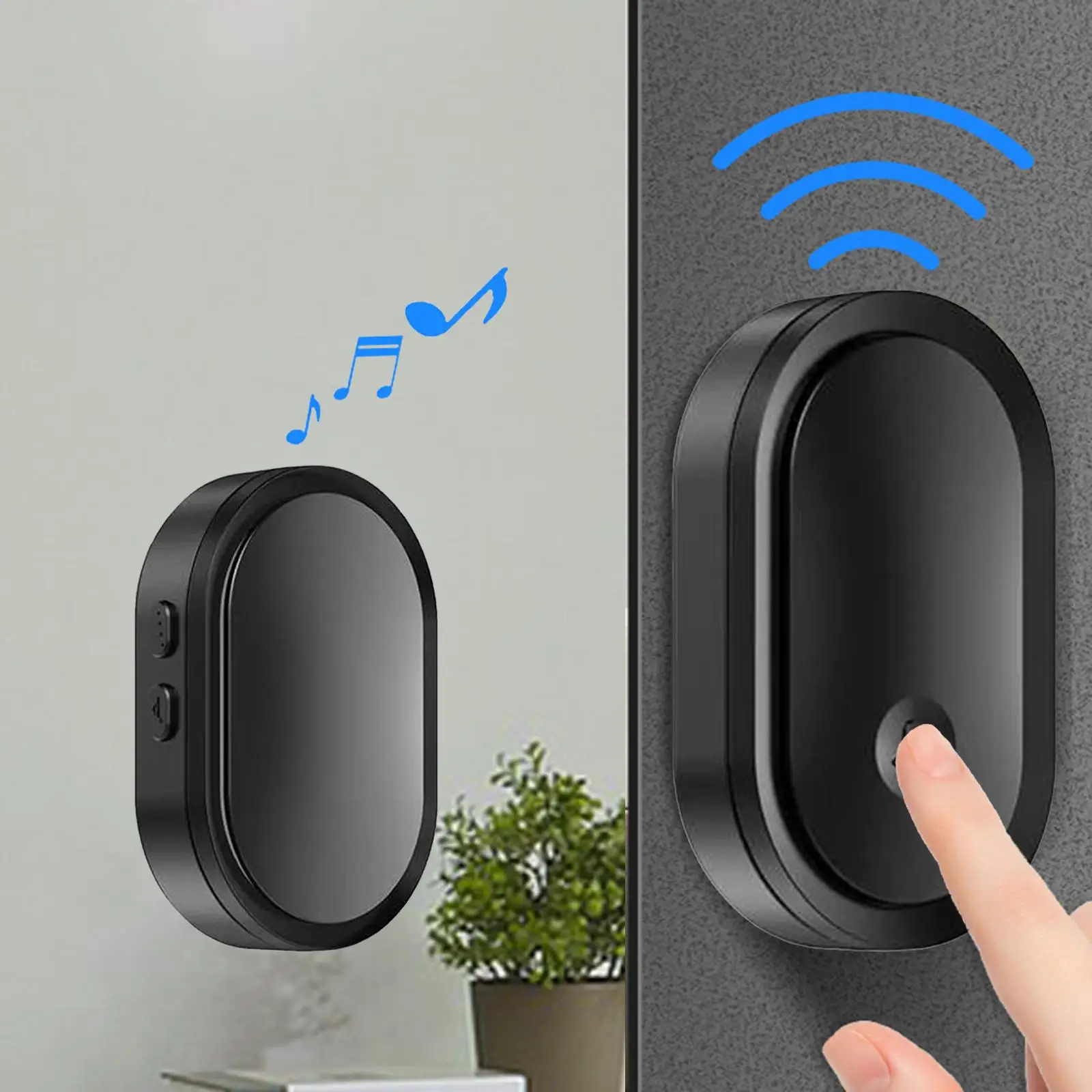 Wireless Door Bell Multipurpose Easy Installation Adjustable Volume Home Doorbell for Indoor Outdoor Hotel Shops Warehouses Home