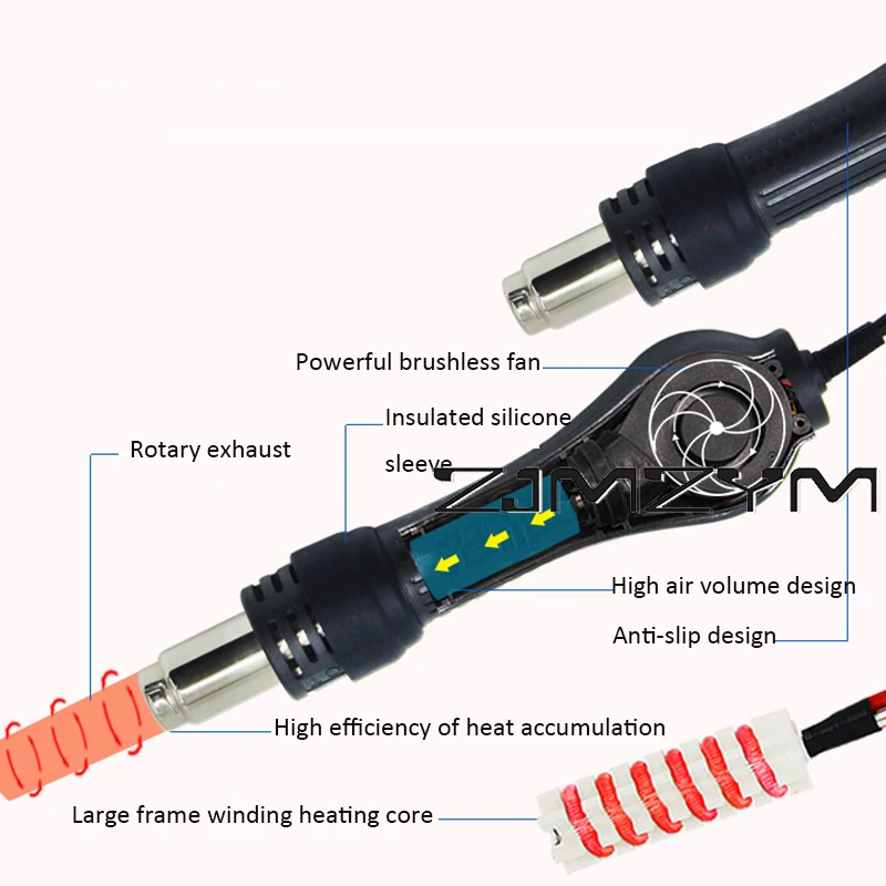 2 In 1 898D Soldering Iron Hot Air Soldering Station DIY Digital Rework Station Phone Repair Solder Tool Welding Station