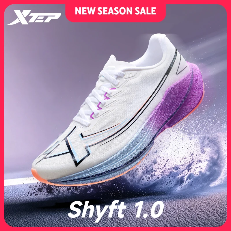Xtep Shyft 1.0 Professional Running Shoes For Men 2025 Summer Marathon Shock Absorbing Carbon Plate Racing Shoes 875319110083