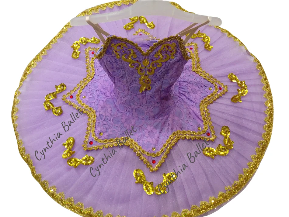 

Lilac Classical Tutu Spanish Kitri Ballet Dress With Bodice Hooks Ballet Spanish Dance Costume for girls