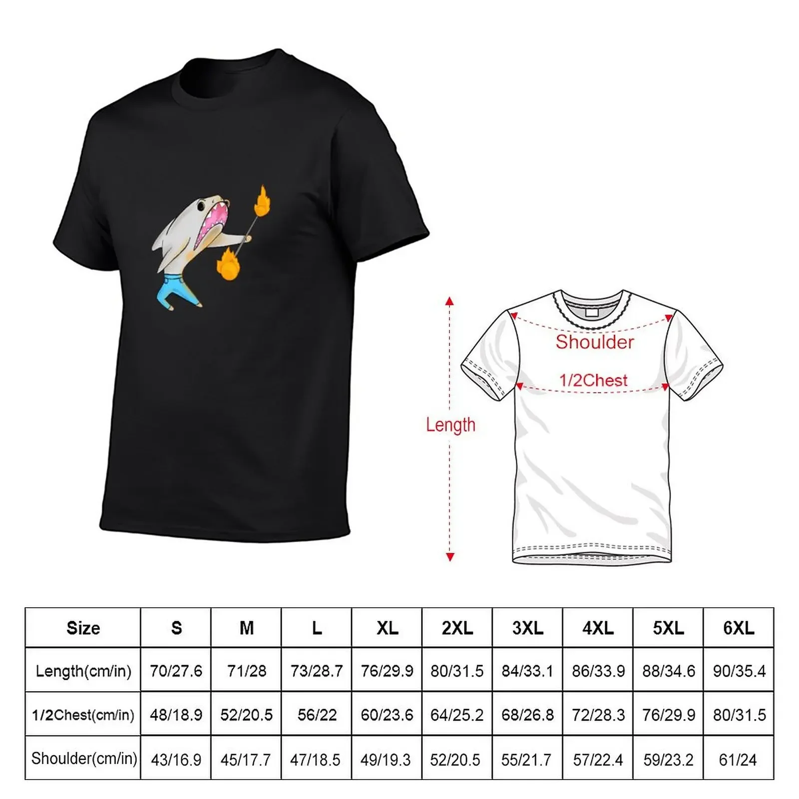 Fire Twirling Shark T-Shirt blanks anime new edition customs design your own men clothing