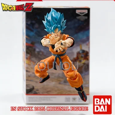 

IN Stock Original Bandai Dragon Ball Z S.H.Figuarts Super Saiyan God Blue Son Gokou SHF Son Goku Blue 16Cm Action Figure