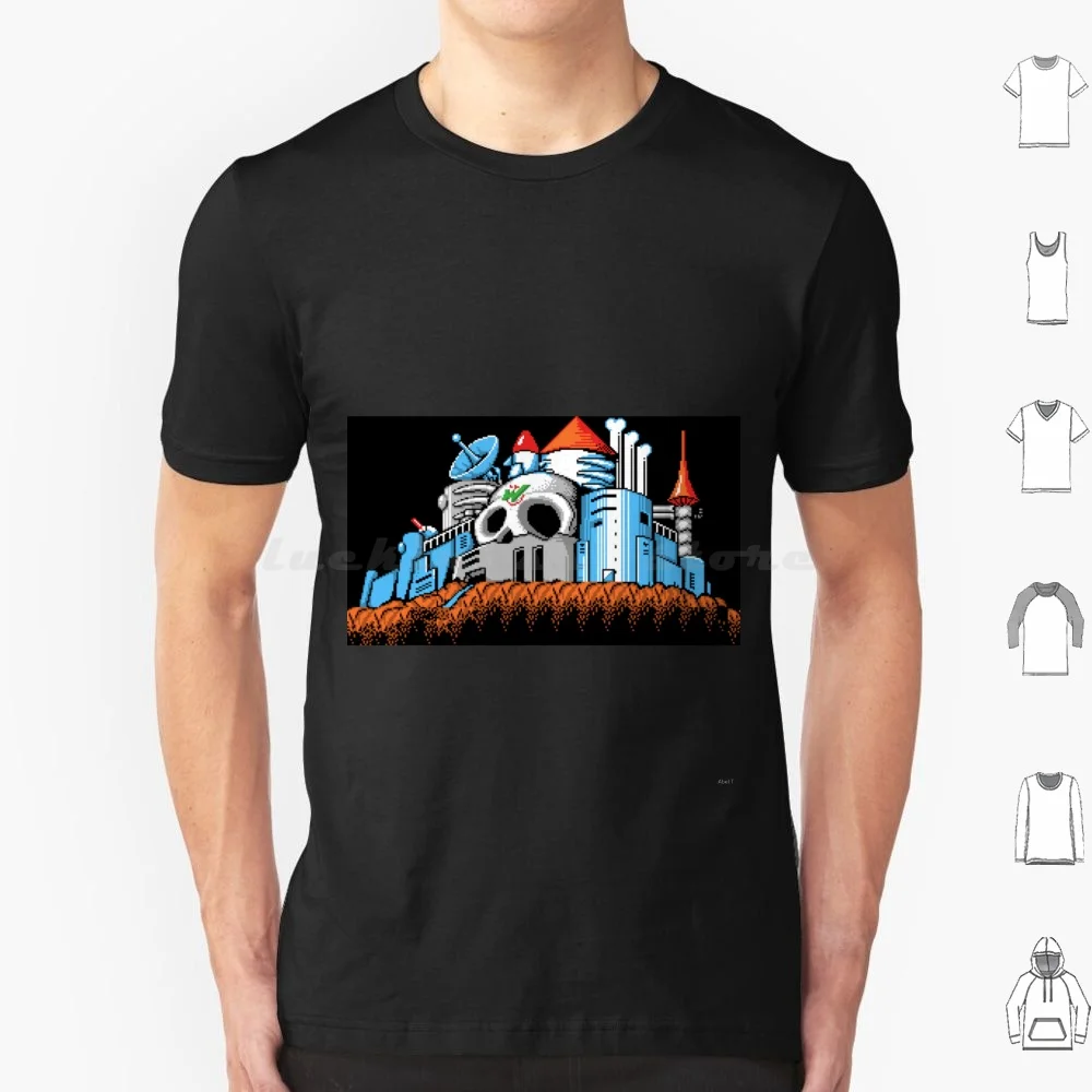 Dr Wily Castle T Shirt 6xl Cotton Cool Tee Wily Castle Dr Wily Dr Wily Castle Pixelart Megaman 2 Rockman 2 Rockman Megaman Mega