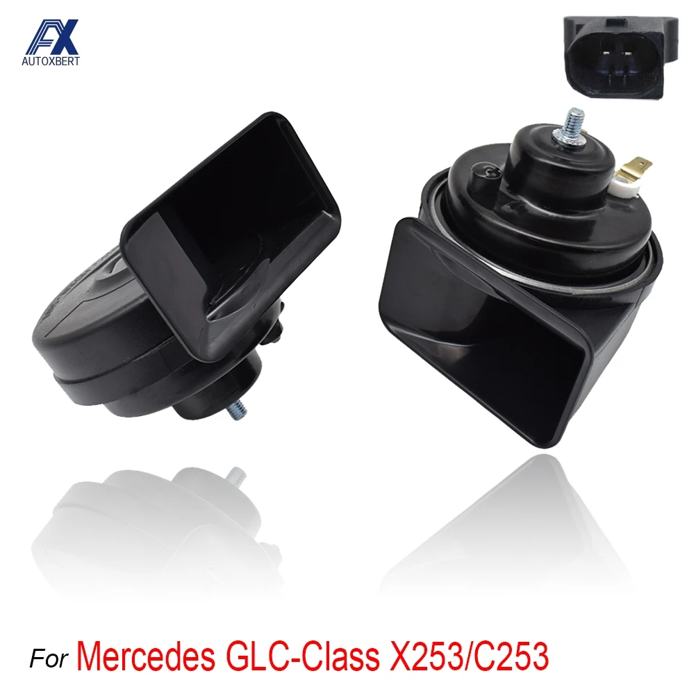 

2 Pcs/Set 12V 110-125db For Mercedes Benz GLC-Class 2015-2020 Snail Horn Loud Waterproof Car Horn 410/510Hz Dual Tone Auto Horn