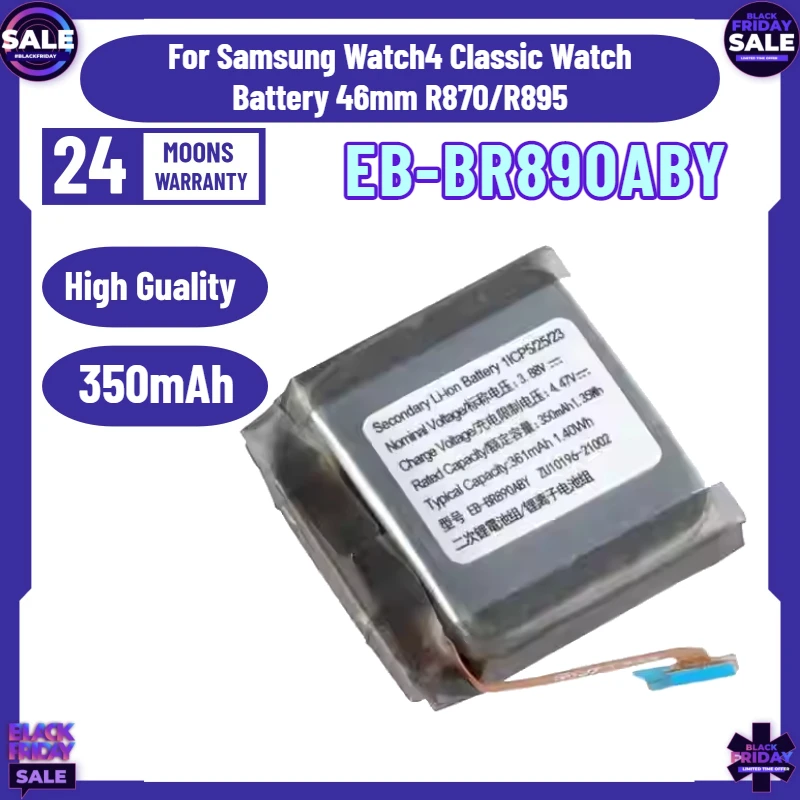 

350mAh EB-BR890ABY Battery for Samsung Watch4 Classic Watch Battery 46mm R870/R895 BT Version SM-R890