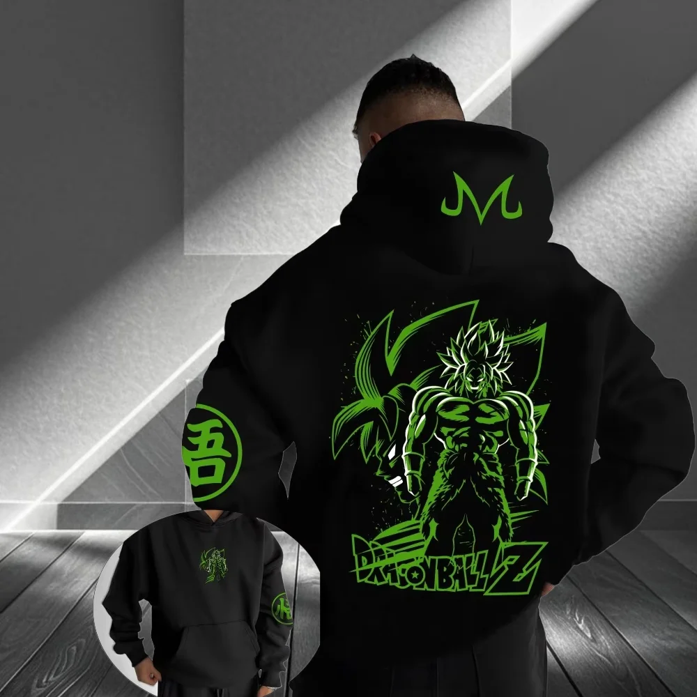 2025 vente chaude automne et hiver nouvelle animation dragon ball impression pull à capuche hommes et femmes mode rue pull