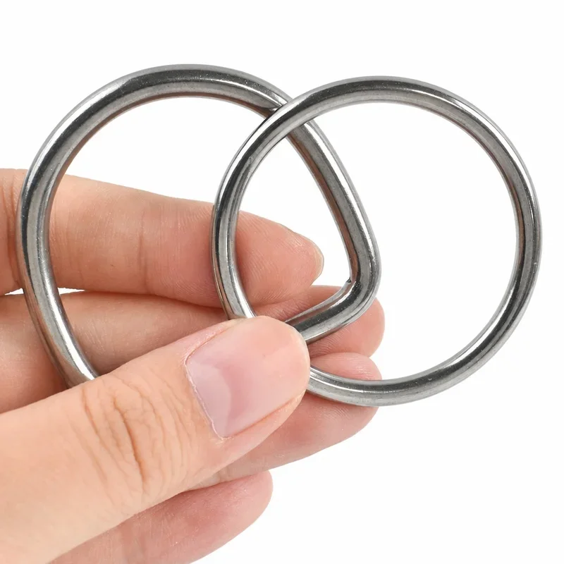 2/5Pcs 15-50mm Stainless Steel O D Ring Buckles Handbag Strap Connector Rings Leather Craft Clasp Carabiner Belt Hook Bag Parts