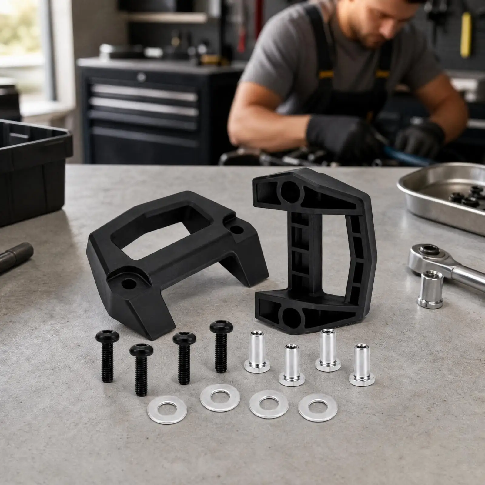 Durable Plastic Cargo Rack Foundation Mount for Snowmobile Ski Vehicle Connect System