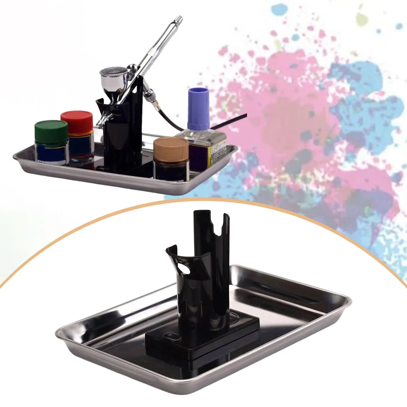 

Подставка для аэрографа, органайзер для хранения, устойчивая настольная подставка, универсальная, легкая, компактная, металлическая, прочная, удобная, держатель для аэрографа