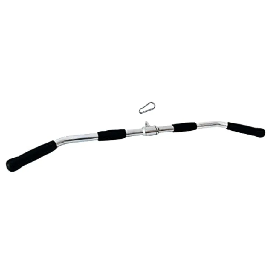 

Насадки для кабельных тренажеров: прямая рукоятка для тяги кроссовером и жима трицепсом, вращающаяся прямая рукоятка для сгибаний с вращающимися резиновыми рукоятками, черная.